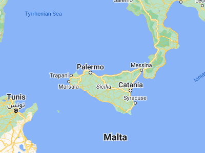 Map showing location of Campofelice di Roccella (37.99015, 13.88536)