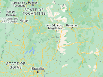 Map showing location of Campos Belos (-13.03667, -46.77167)