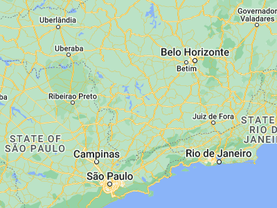 Map showing location of Campos Gerais (-21.235, -45.75861)