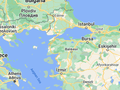 Map showing location of Çan (40.03328, 27.05236)