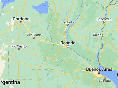 Map showing location of Cañada de Gómez (-32.81636, -61.39493)