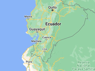 Map showing location of Cañar (-2.55, -78.93333)