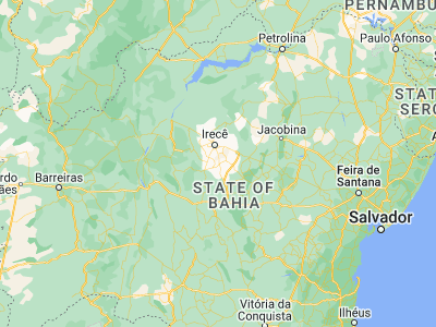 Map showing location of Canarana (-11.68472, -41.76889)