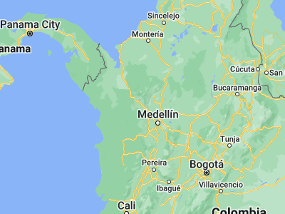 Map showing location of Cañasgordas (6.74989, -76.02539)