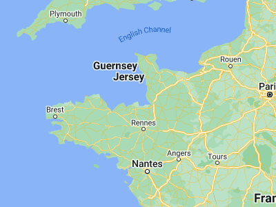 Map showing location of Cancale (48.67601, -1.85231)