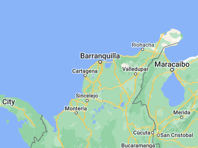 Map showing location of Candelaria (10.45912, -74.8797)
