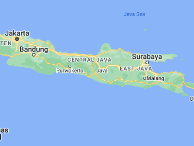 Map showing location of Candi Prambanan (-7.75, 110.49417)