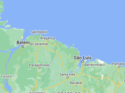 Map showing location of Cândido Mendes (-1.44667, -45.71667)