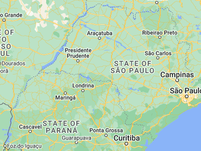 Map showing location of Cândido Mota (-22.74639, -50.38694)