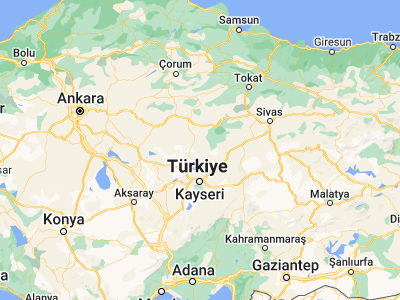Map showing location of Çandır (39.24446, 35.51396)