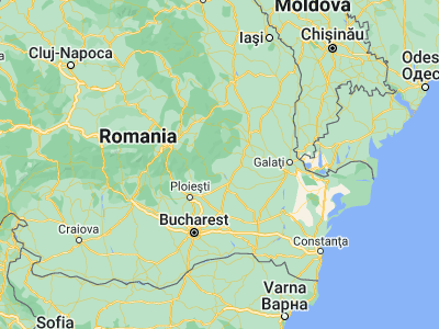Map showing location of Căneşti (45.4, 26.6)