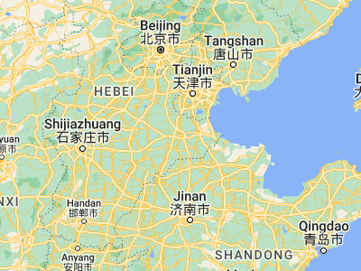Map showing location of Cangzhou (38.31667, 116.86667)