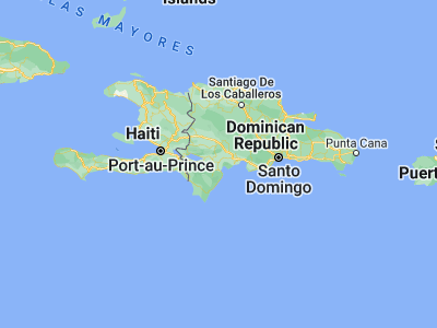 Map showing location of Canoa (18.35499, -71.1585)