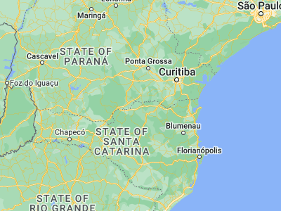 Map showing location of Canoinhas (-26.17722, -50.39)