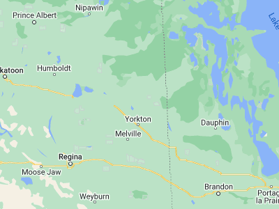 Map showing location of Canora (51.63328, -102.43425)