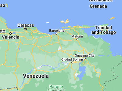 Map showing location of Cantaura (9.30571, -64.35841)