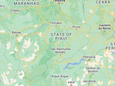 Map showing location of Canto do Buriti (-8.11, -42.94444)