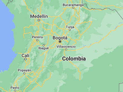 Map showing location of Cáqueza (4.40569, -73.94683)