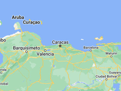 Map showing location of Caracas (10.48801, -66.87919)