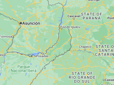 Map showing location of Caraguatay (-26.60587, -54.78093)