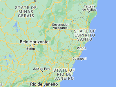 Map showing location of Caratinga (-19.78972, -42.13917)