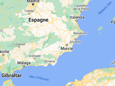 Map showing location of Caravaca (38.10558, -1.86342)