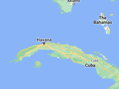 Map showing location of Cárdenas (23.0375, -81.20472)
