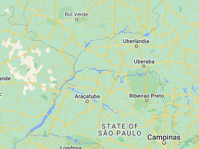 Map showing location of Cardoso (-20.08194, -49.91417)