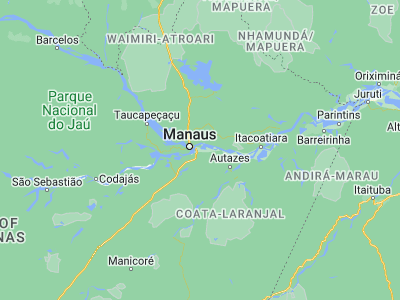 Map showing location of Careiro da Várzea (-3.20028, -59.81194)
