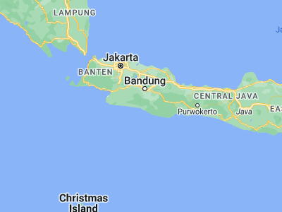Map showing location of Caringin (-7.4546, 107.5139)