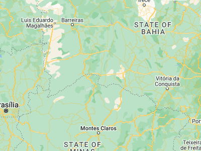 Map showing location of Carinhanha (-14.30472, -43.765)