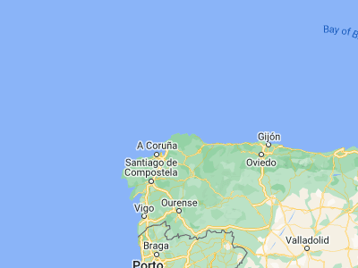 Map showing location of Cariño (43.74134, -7.86715)