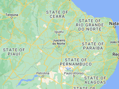 Map showing location of Caririaçu (-7.04222, -39.28361)