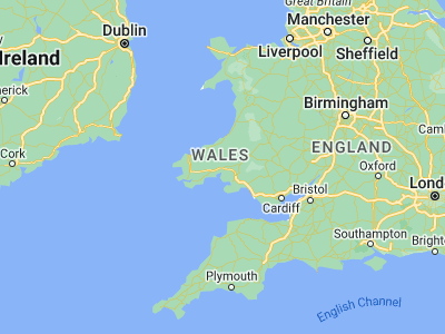 Map showing location of Carmarthen (51.85552, -4.30535)