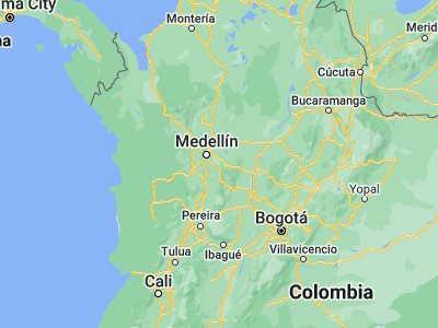 Map showing location of Carmen de Viboral (6.08236, -75.33509)