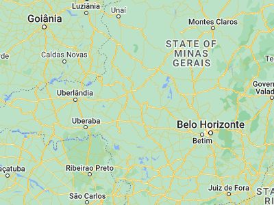 Map showing location of Carmo do Paranaíba (-19.00083, -46.31611)