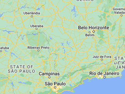 Map showing location of Carmo do Rio Claro (-20.97194, -46.11889)