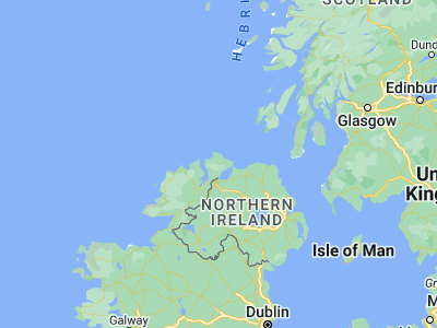 Map showing location of Carndonagh (55.25, -7.26667)