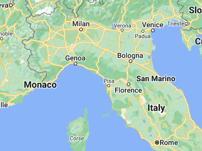 Map showing location of Carrara (44.06294, 10.06069)