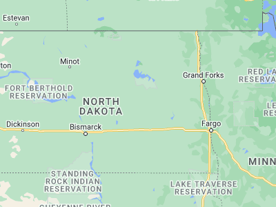 Map showing location of Carrington (47.44972, -99.12622)