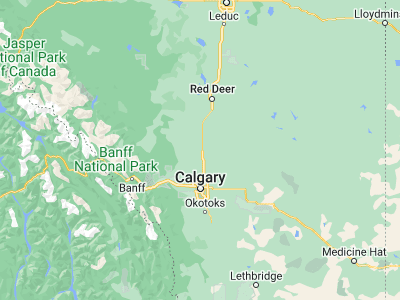Map showing location of Carstairs (51.56681, -114.102)