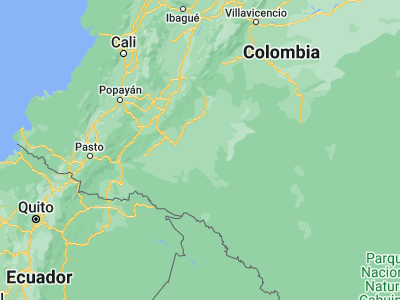 Map showing location of Cartagena del Chairá (1.33488, -74.84289)