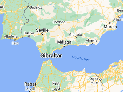 Map showing location of Cártama (36.71068, -4.63297)