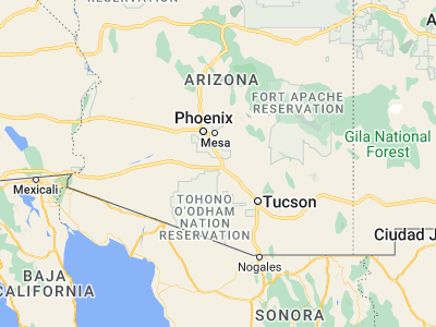 Map showing location of Casa Grande (32.8795, -111.75735)