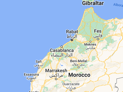 Map showing location of Casablanca (33.58831, -7.61138)