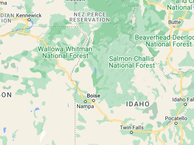 Map showing location of Cascade (44.51628, -116.0418)