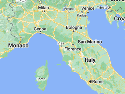 Map showing location of Cascina (43.67914, 10.49941)