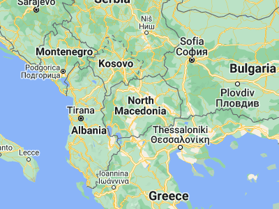 Map showing location of Čaška (41.65056, 21.66222)