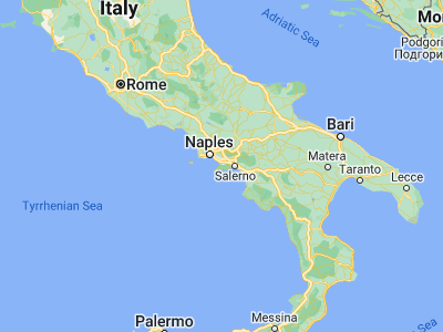 Map showing location of Casola di Napoli (40.69691, 14.52764)