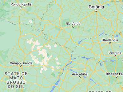 Map showing location of Cassilândia (-19.11333, -51.73417)